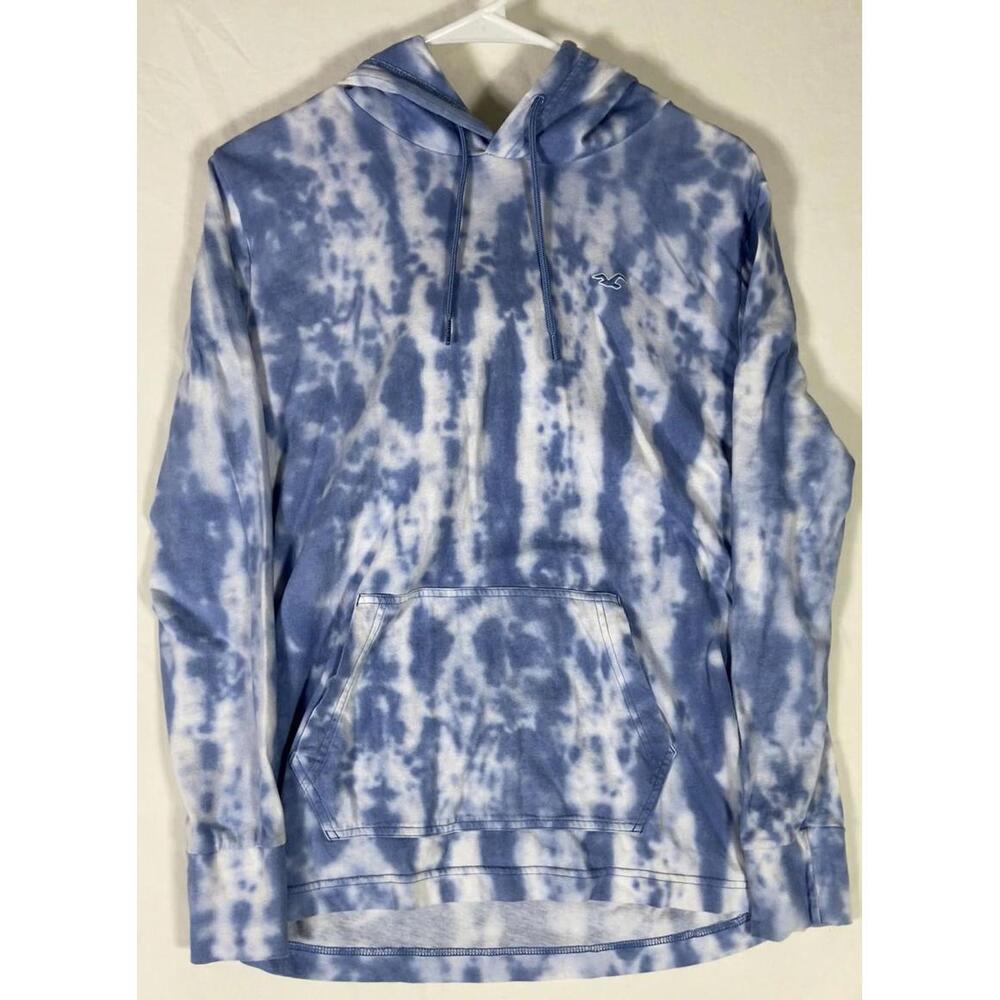 Hollister Long Sleeve Blue Tie Dye Shirt Men’s Size Small